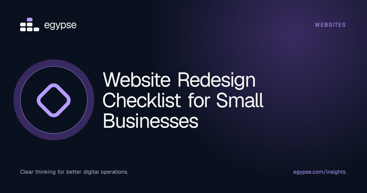 Website redesign checklist arranged as launch stages and verified tasks