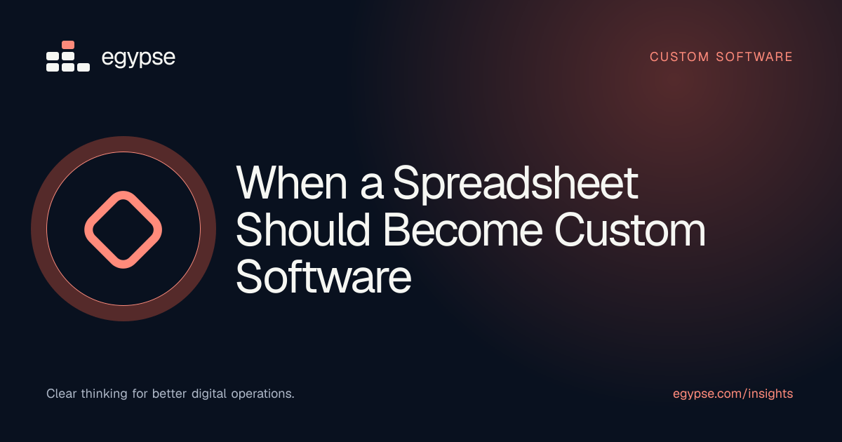 Spreadsheet cells transforming into a structured workflow application